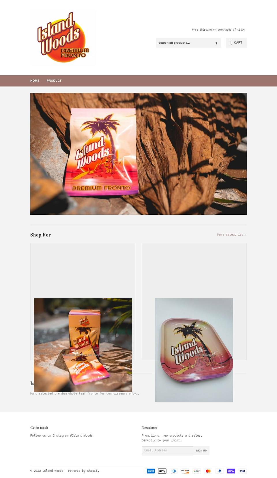 islandwoods.ca shopify website screenshot