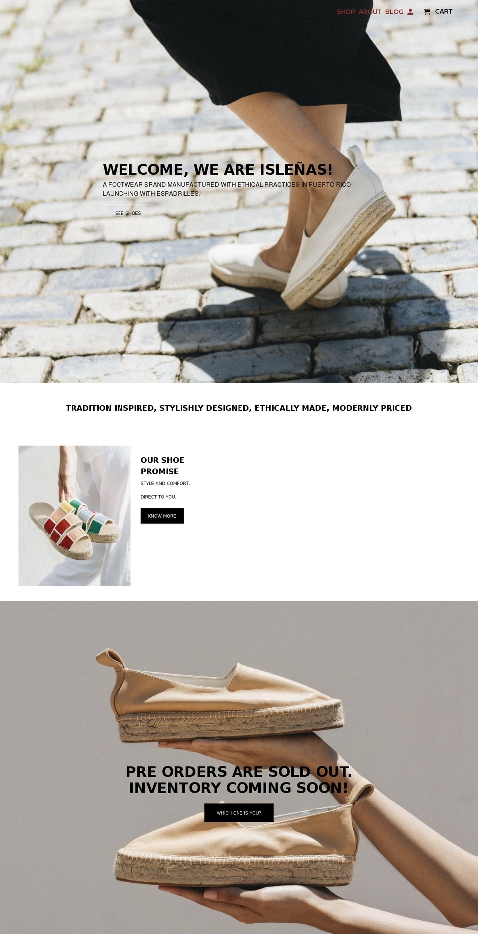islenas.com — Shopify storefront screenshot