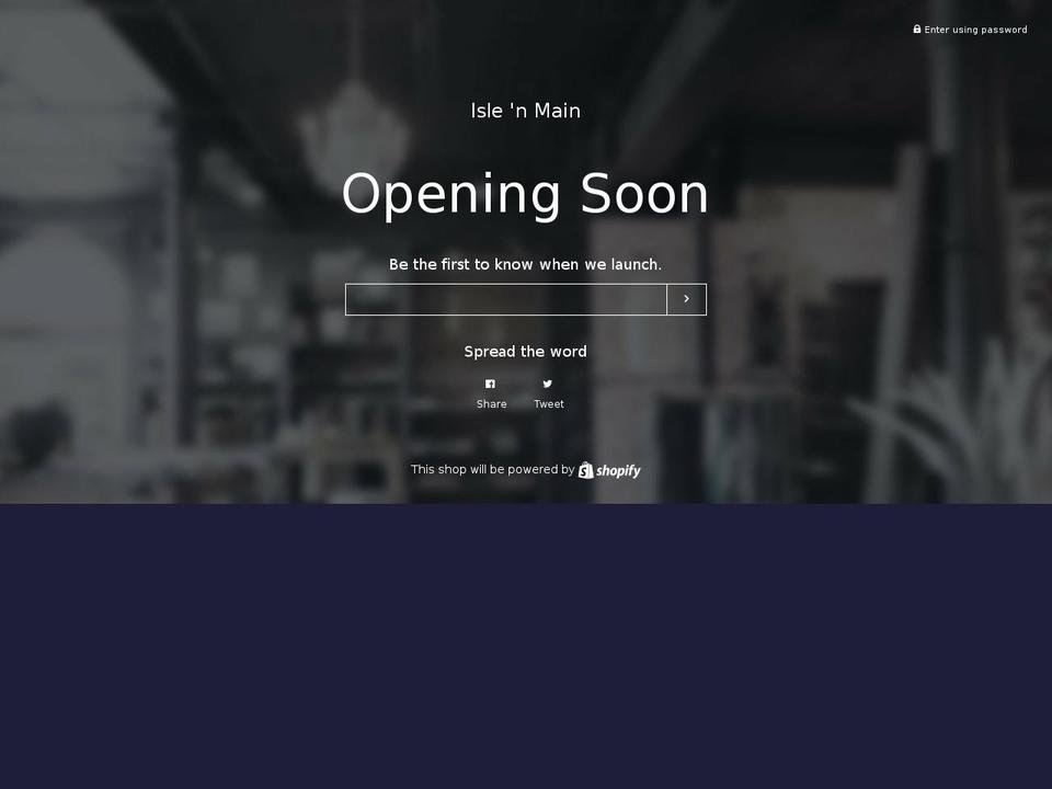 islenmain.com — Shopify storefront screenshot