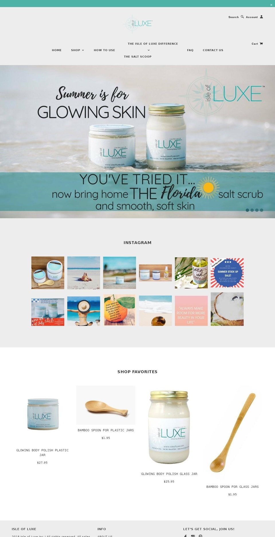 isleoflux.com shopify website screenshot