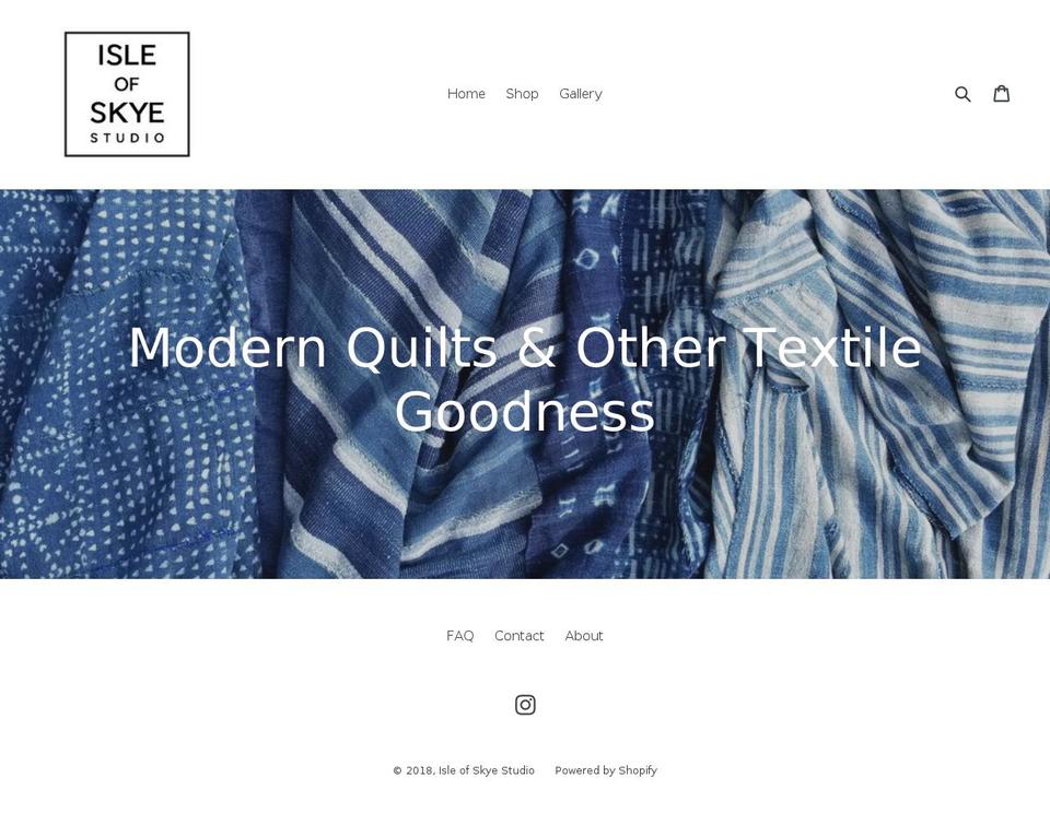 isleofskyestudio.com — Shopify storefront screenshot