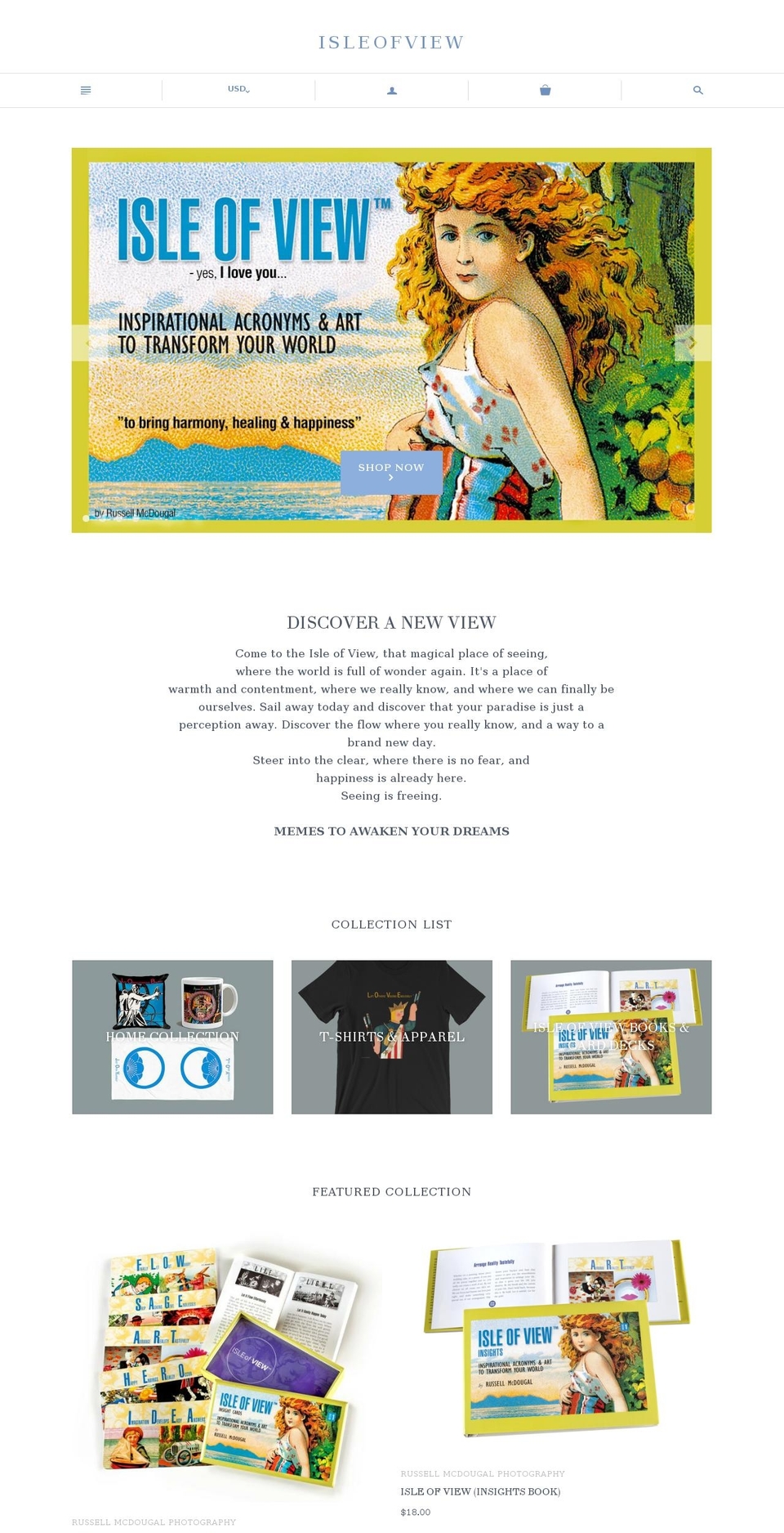 isleofviewart.com — Shopify storefront screenshot