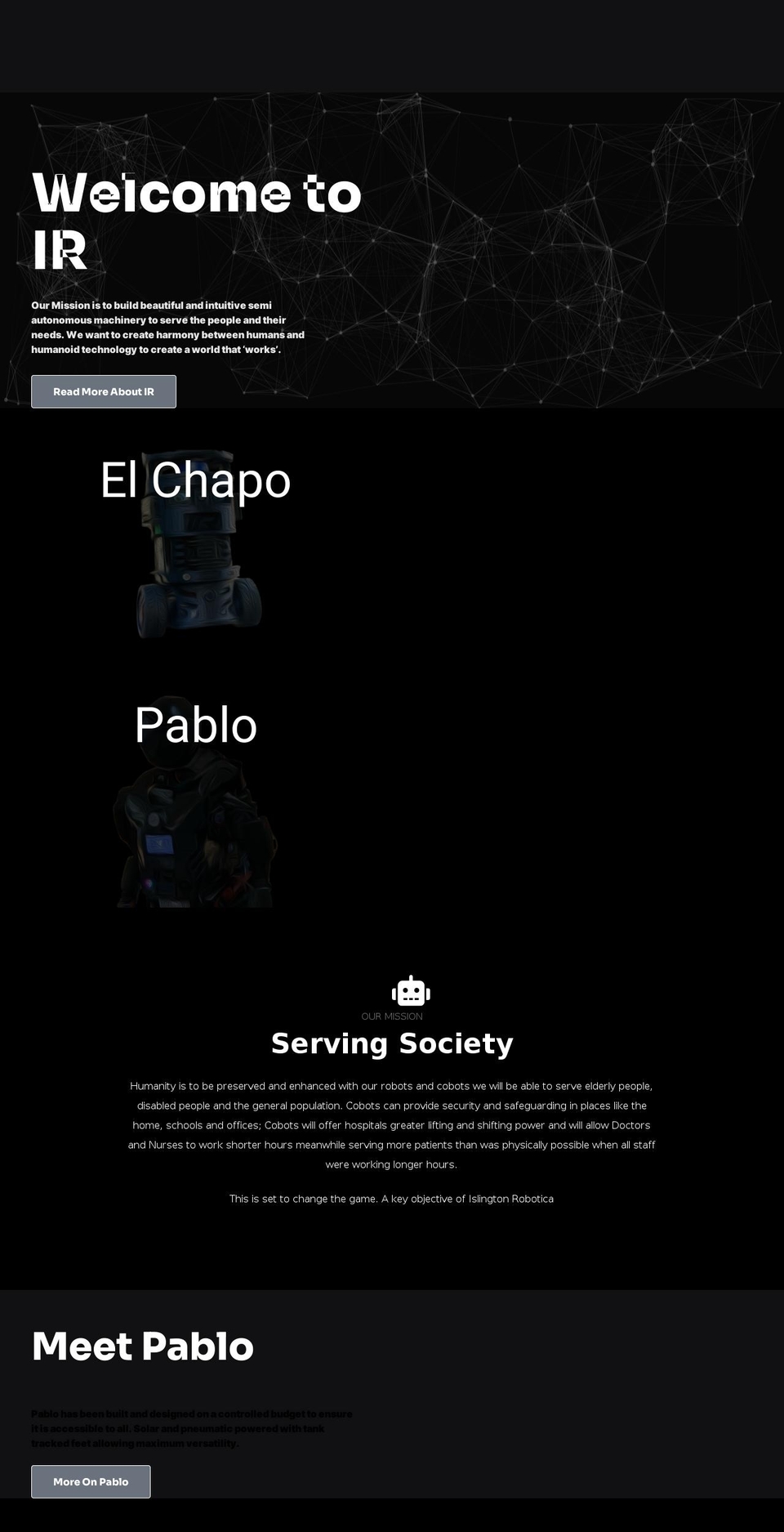 islingtonrobotica.co.uk shopify website screenshot
