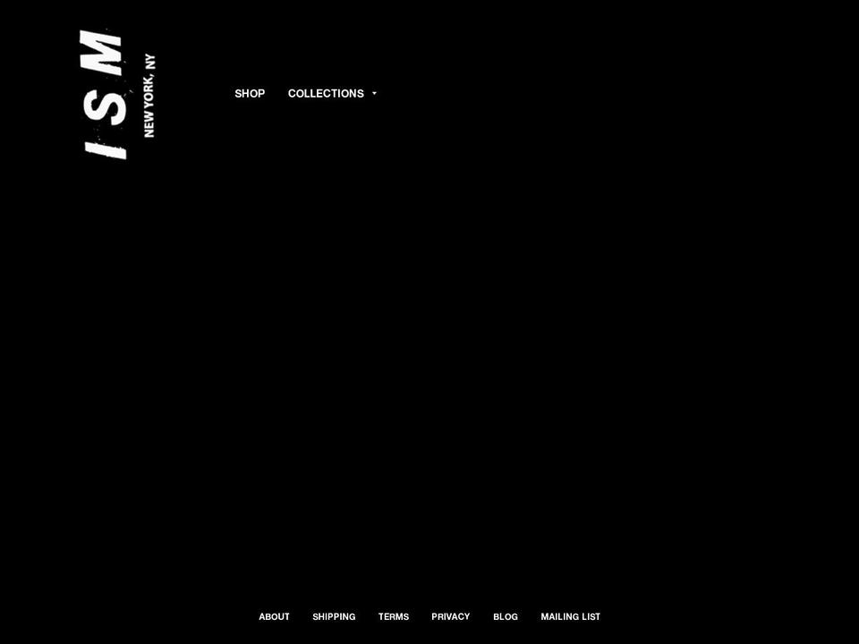 ism-newyork.com — Shopify storefront screenshot