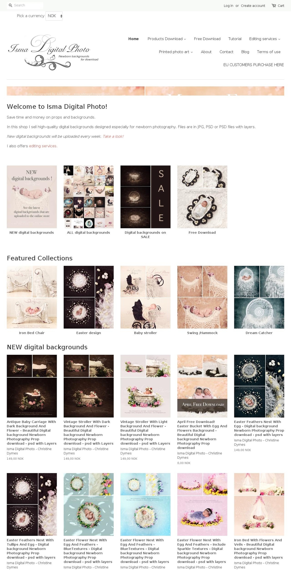 ismadigitalphoto.com shopify website screenshot