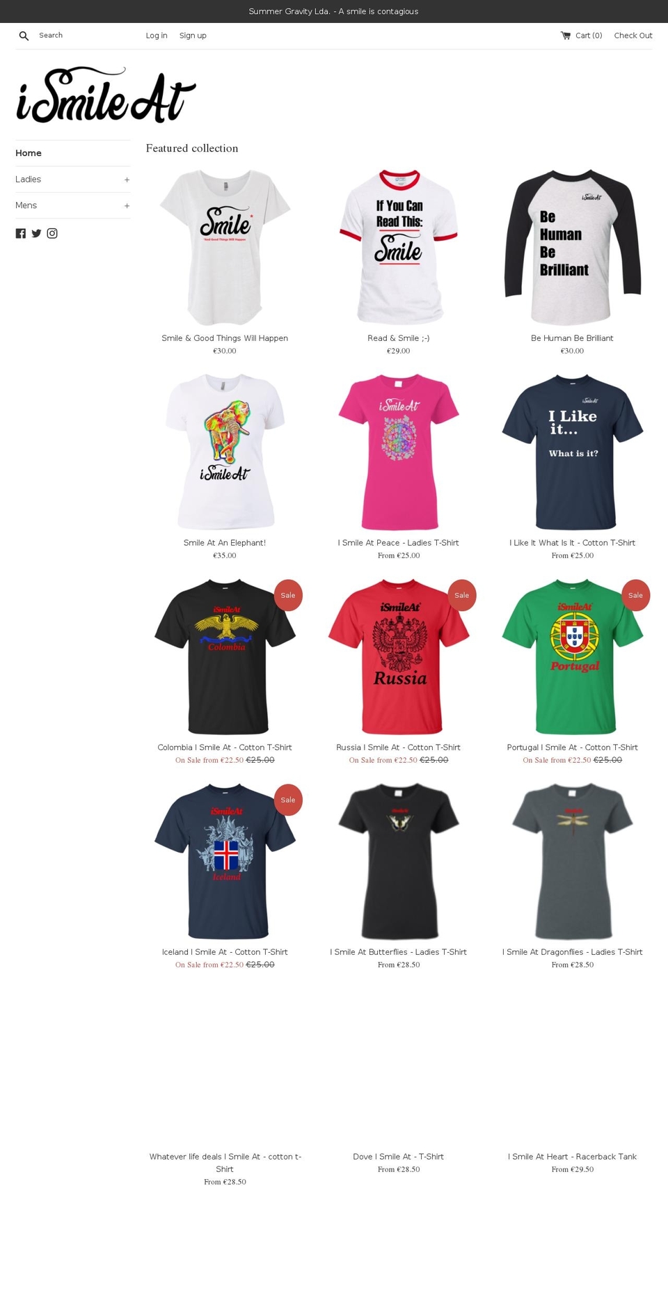 ismileat.com — Shopify storefront screenshot