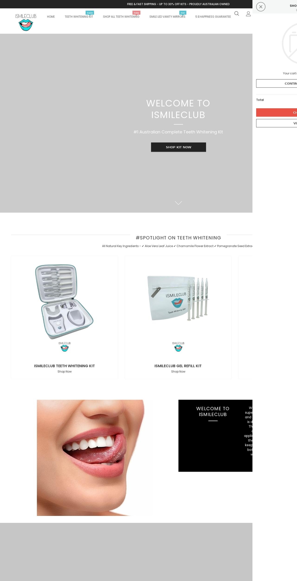 ismileclub.com shopify website screenshot