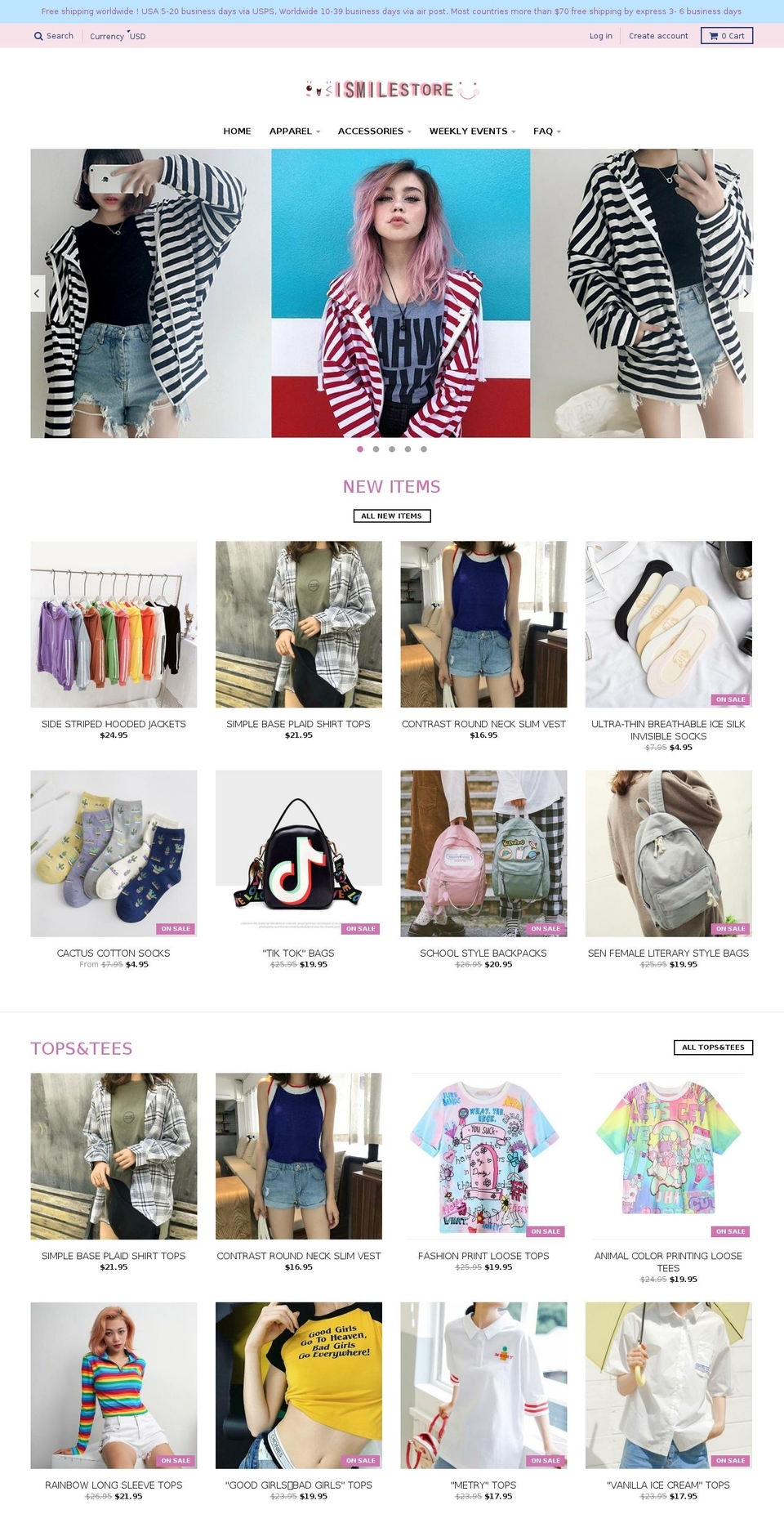 ismilestore.com shopify website screenshot