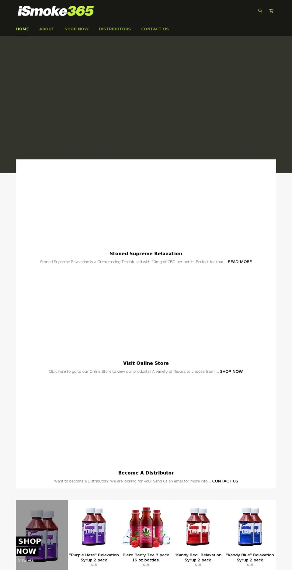 ismoke365.com — Shopify storefront screenshot