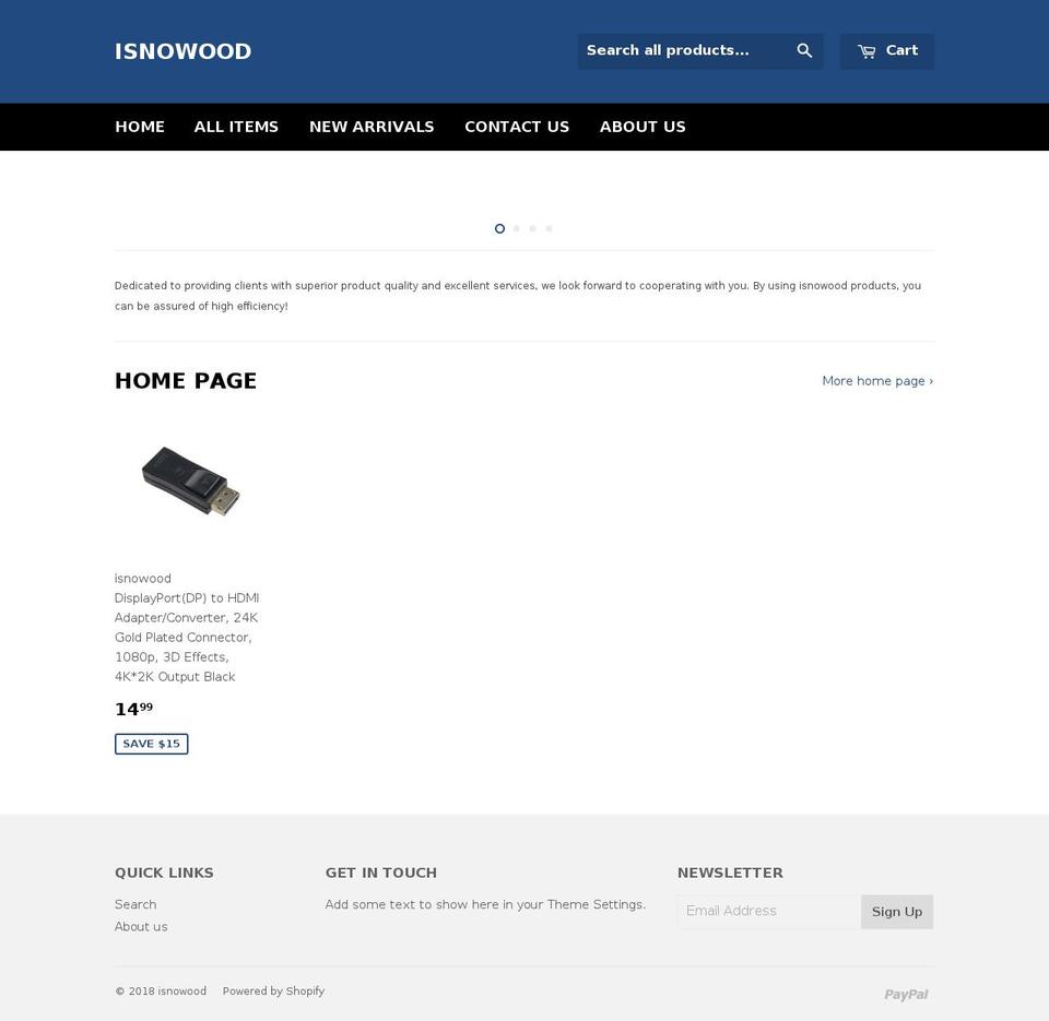 isnowood.net shopify website screenshot