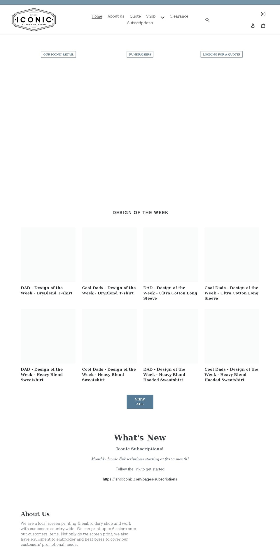 isntiticonic.com shopify website screenshot