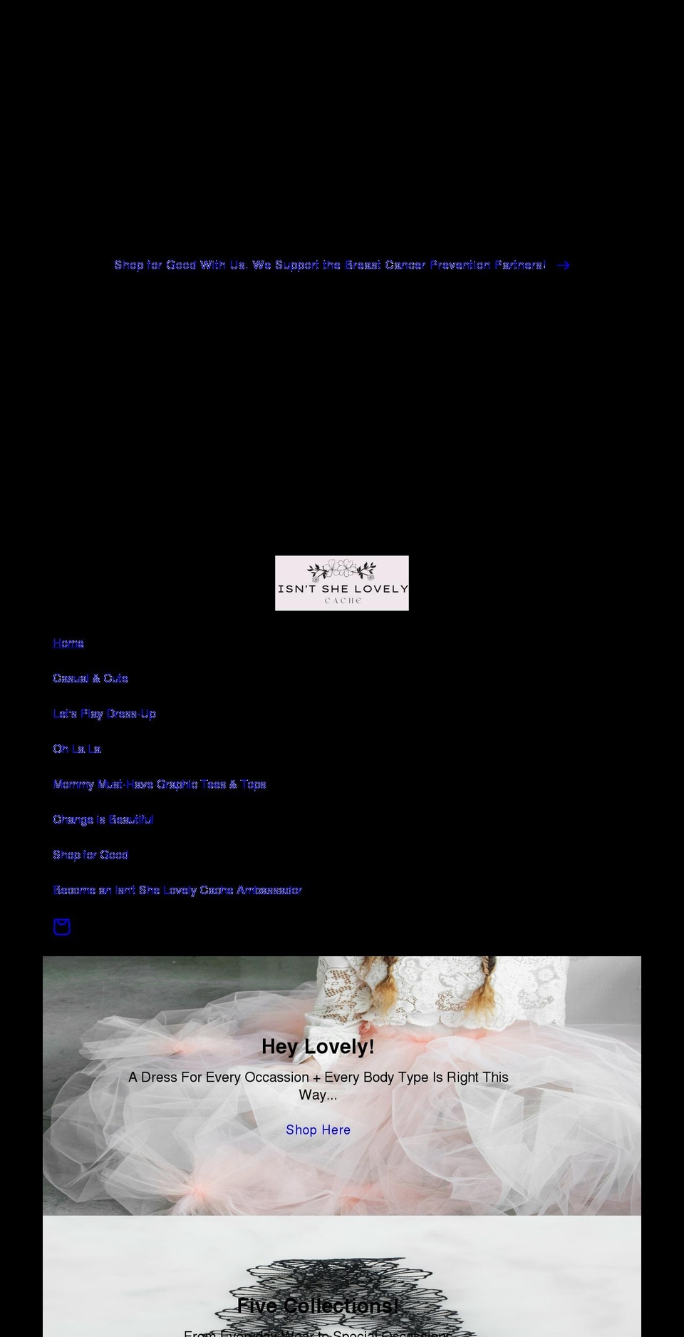 isntshelovelycache.com shopify website screenshot