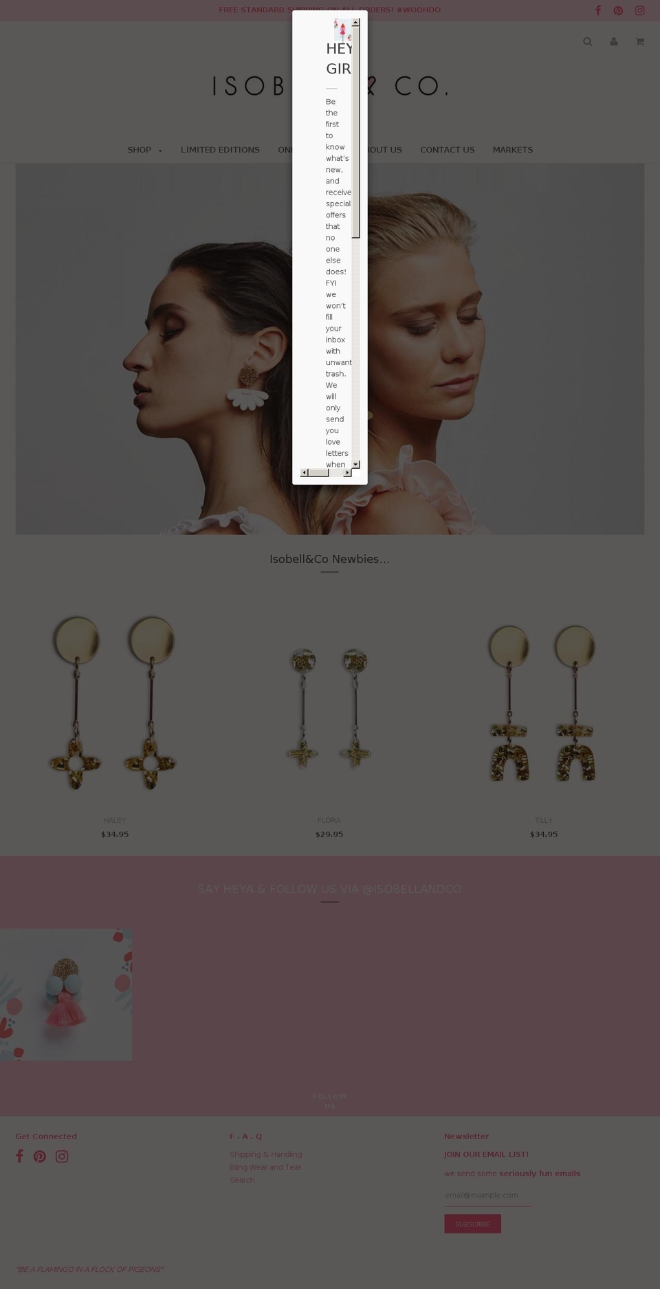 isobellandco.com — Shopify storefront screenshot