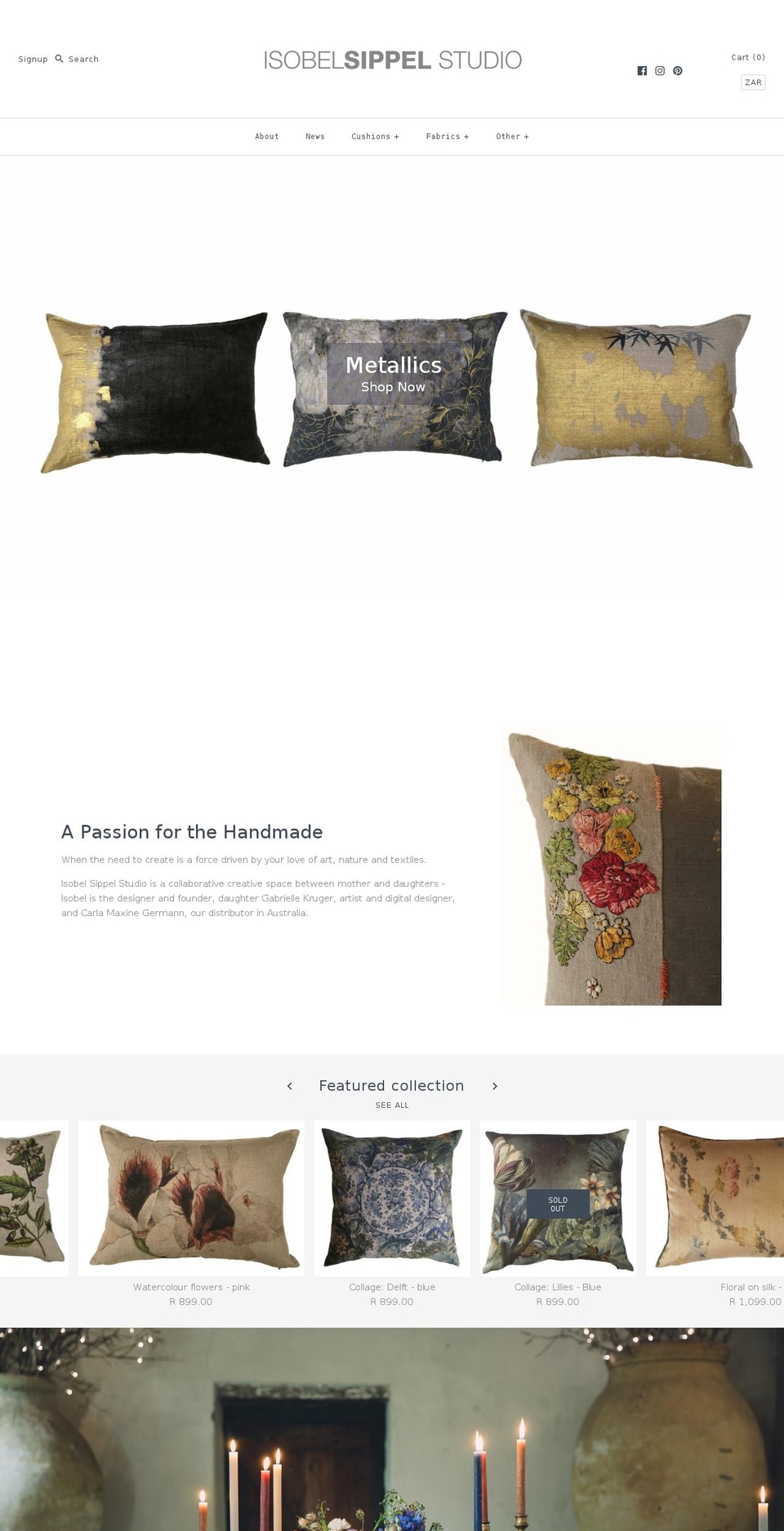 isobelsippel.com shopify website screenshot