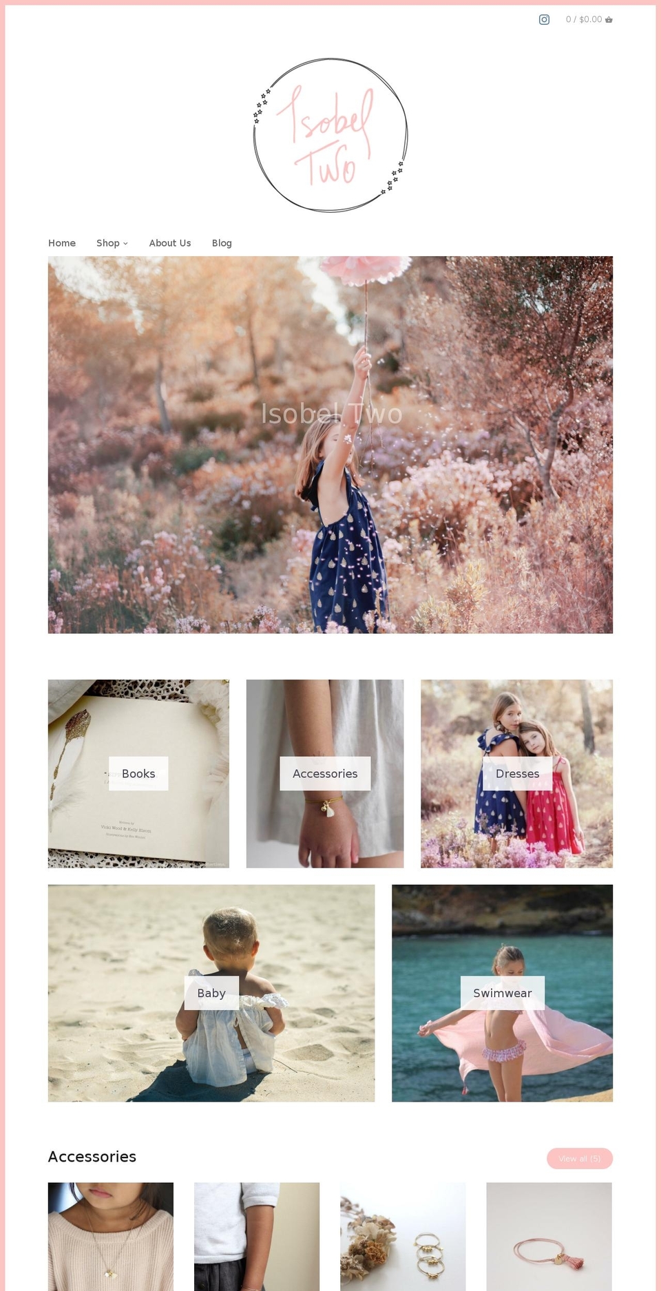 isobeltwo.com — Shopify storefront screenshot