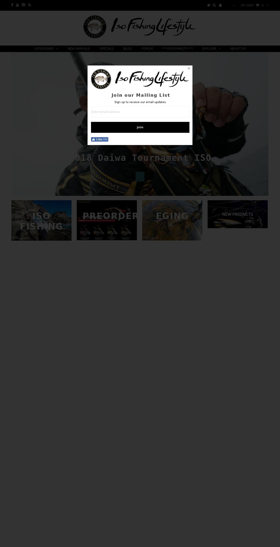 isofishinglifestyle.com.au shopify website screenshot