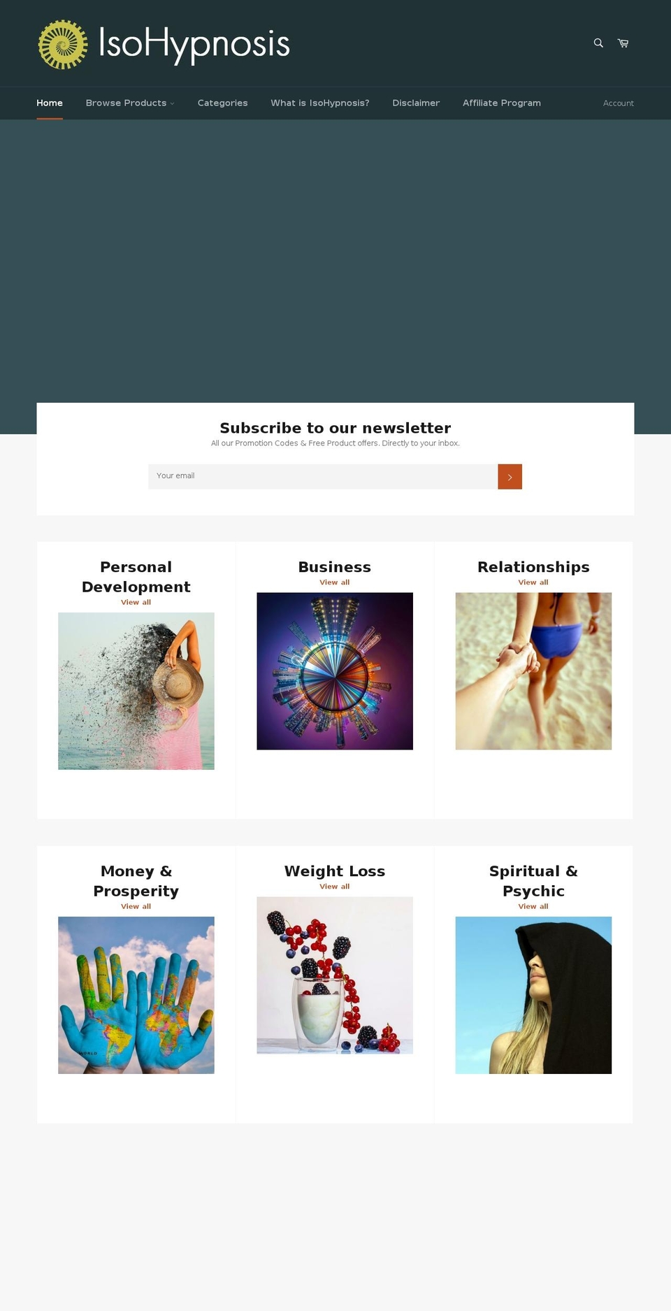 isohypnosis.com shopify website screenshot