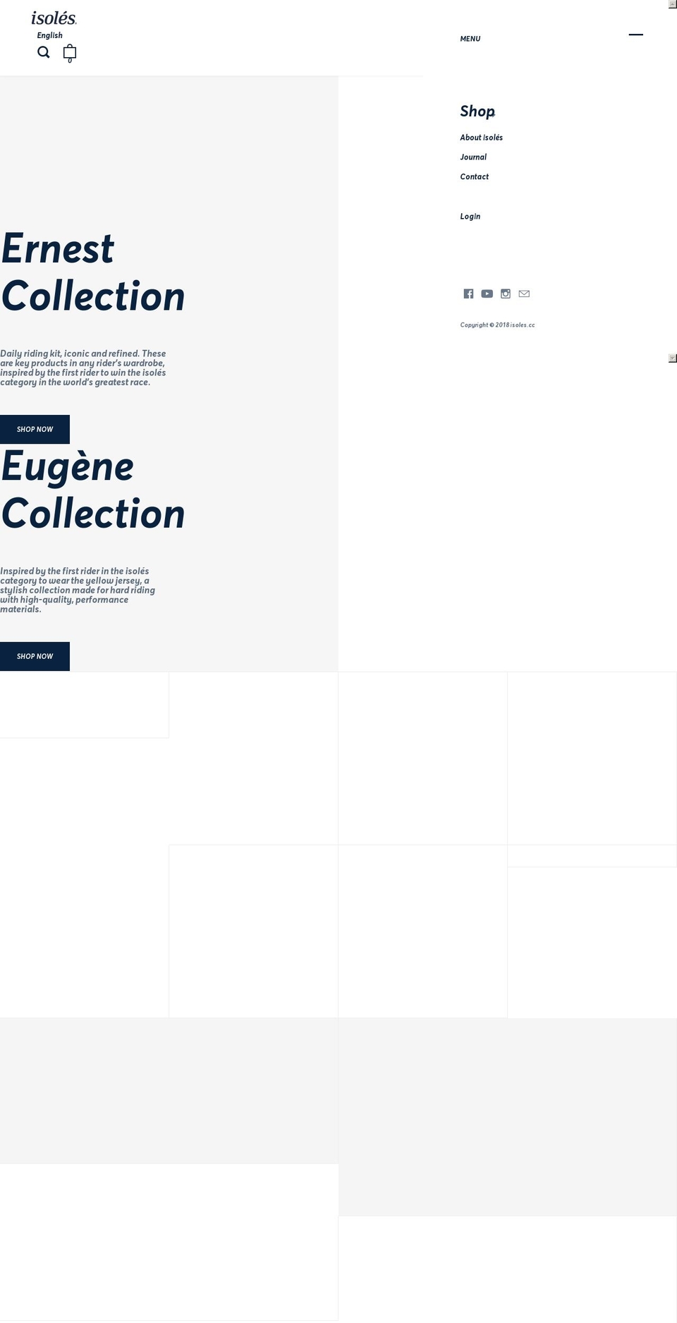 isoles.com — Shopify storefront screenshot