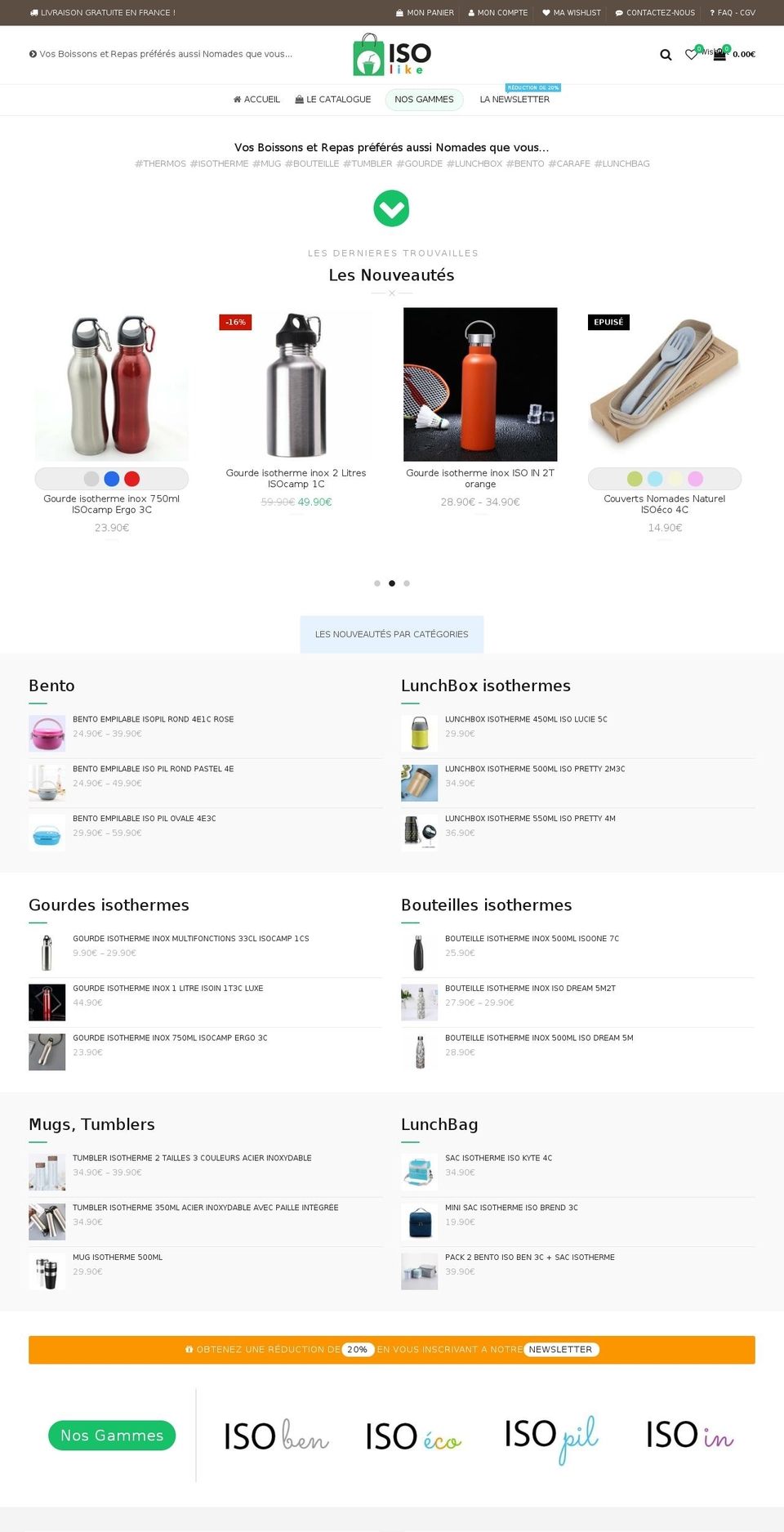 isolike.com — Shopify storefront screenshot