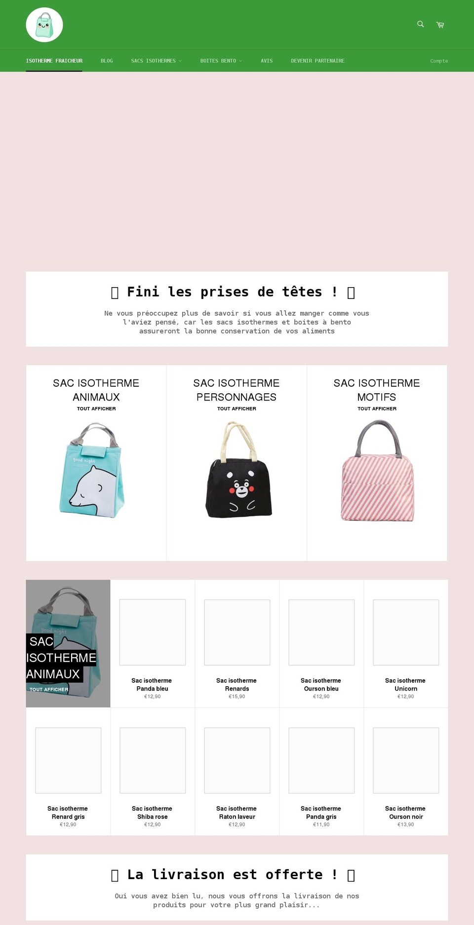 isotherme-fraicheur.com shopify website screenshot