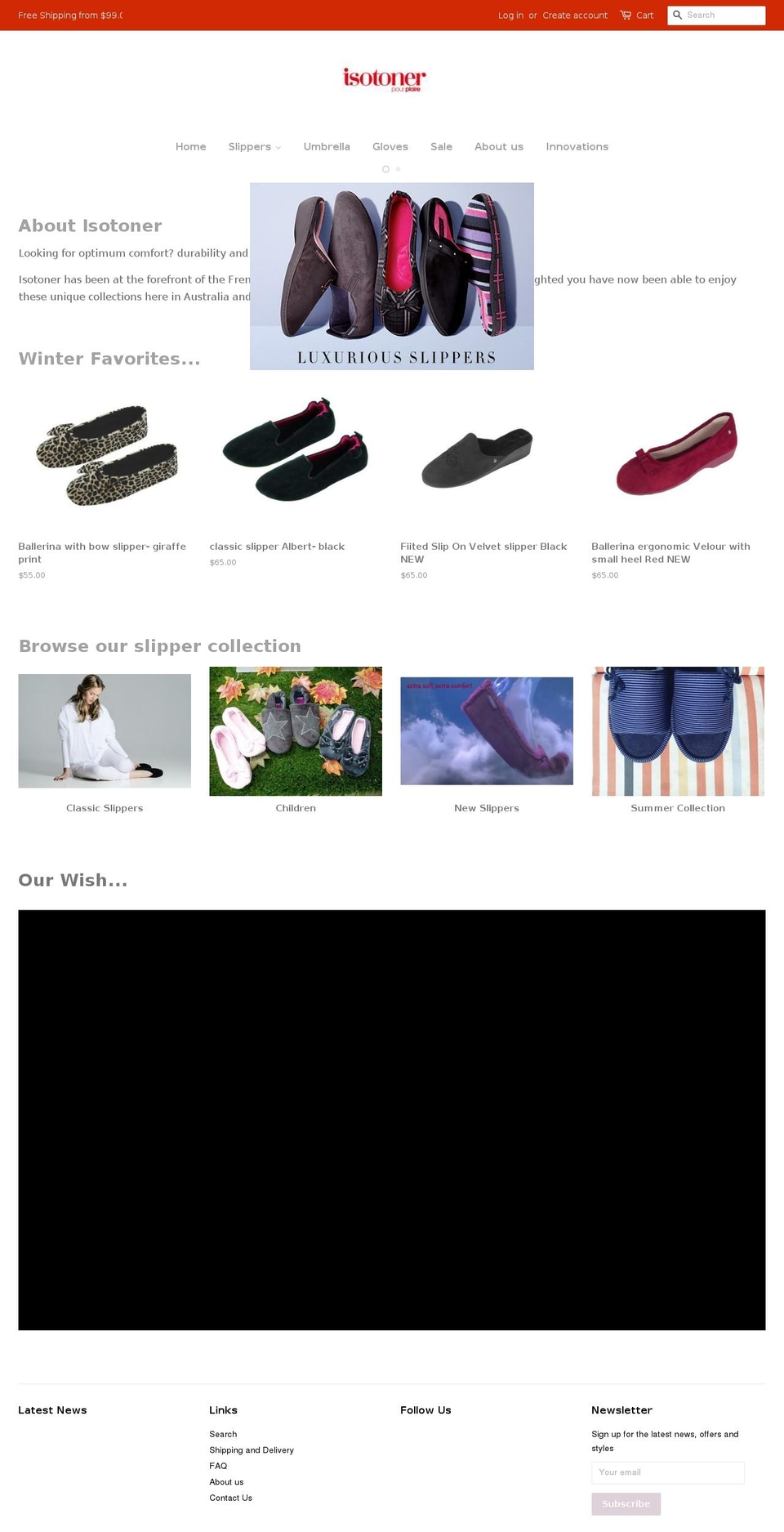 isotoner.com.au shopify website screenshot