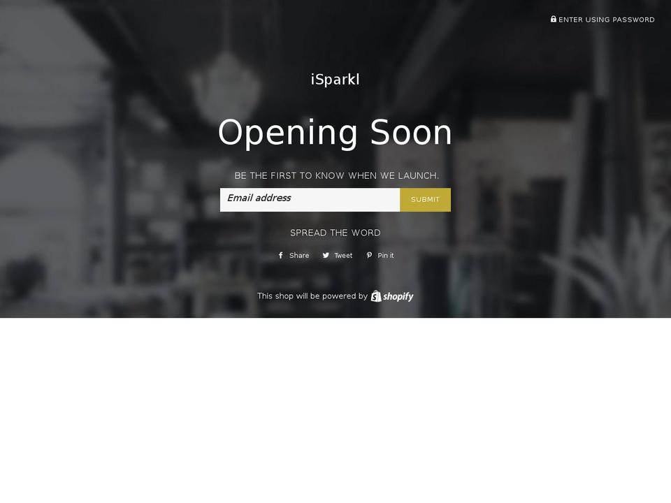 isparkl.com shopify website screenshot