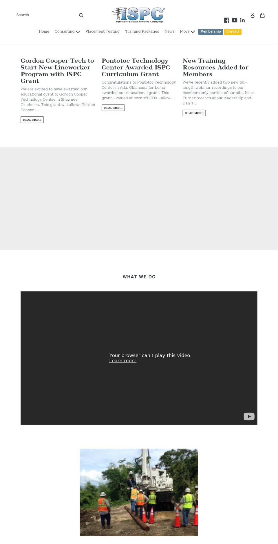 ispconline.com shopify website screenshot