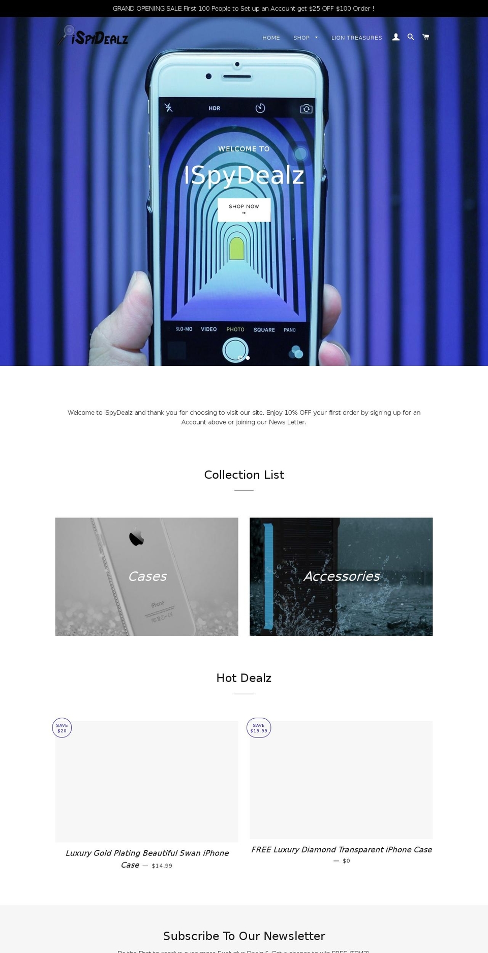 ispydealz.com — Shopify storefront screenshot