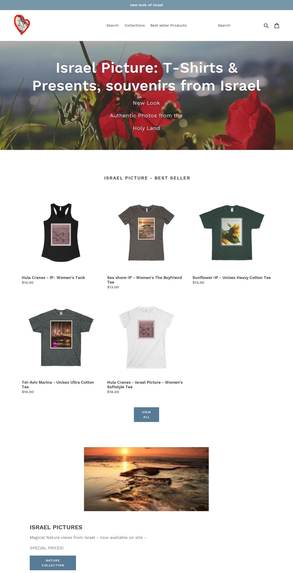 israelpicture.com — Shopify storefront screenshot