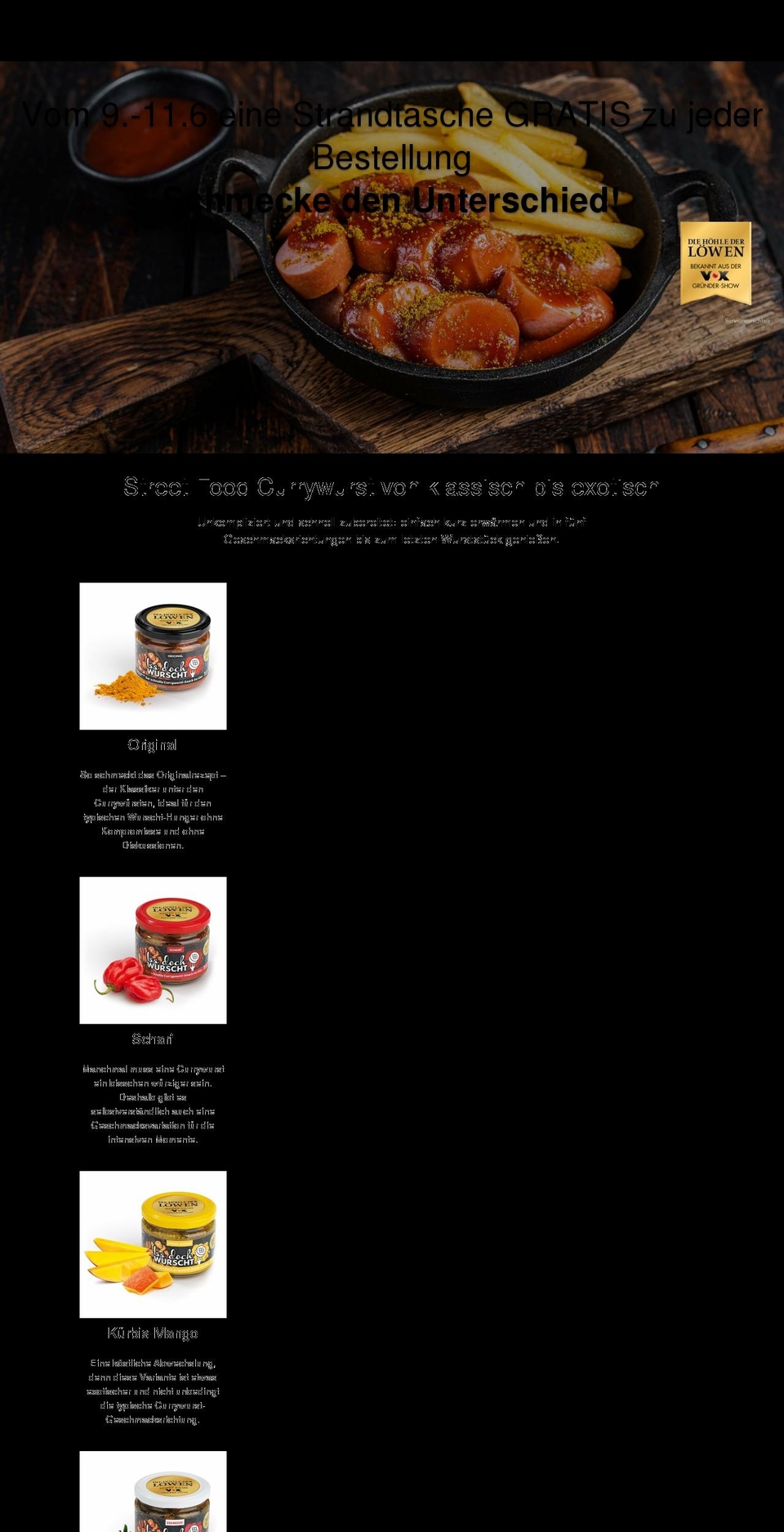 iss-doch-wurscht.de shopify website screenshot