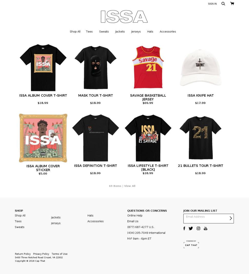 issa.shop shopify website screenshot