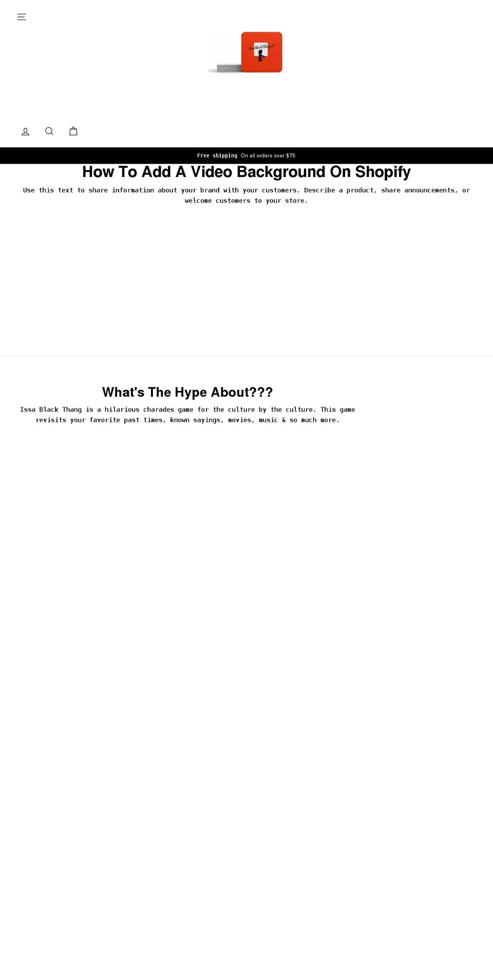 issablackthang.net shopify website screenshot