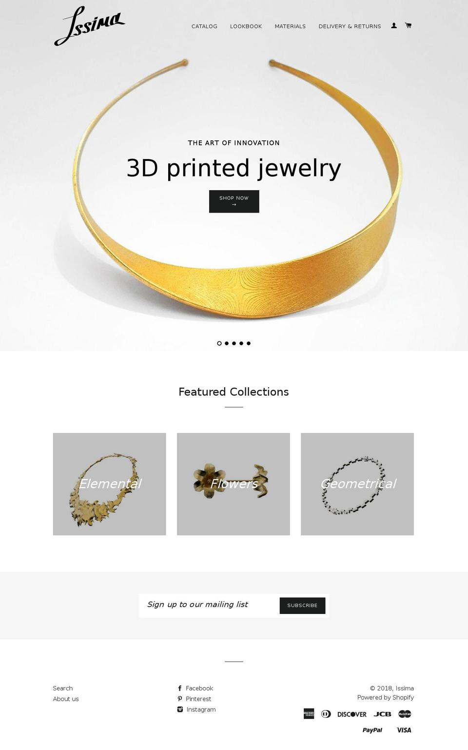 issima.design shopify website screenshot
