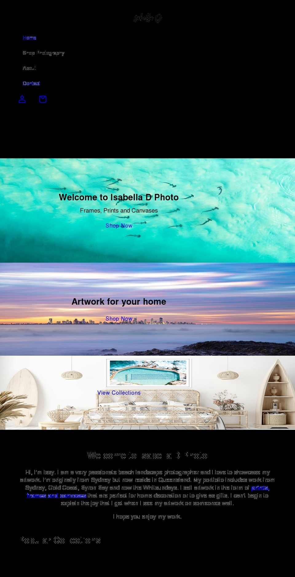 issydphoto.com shopify website screenshot
