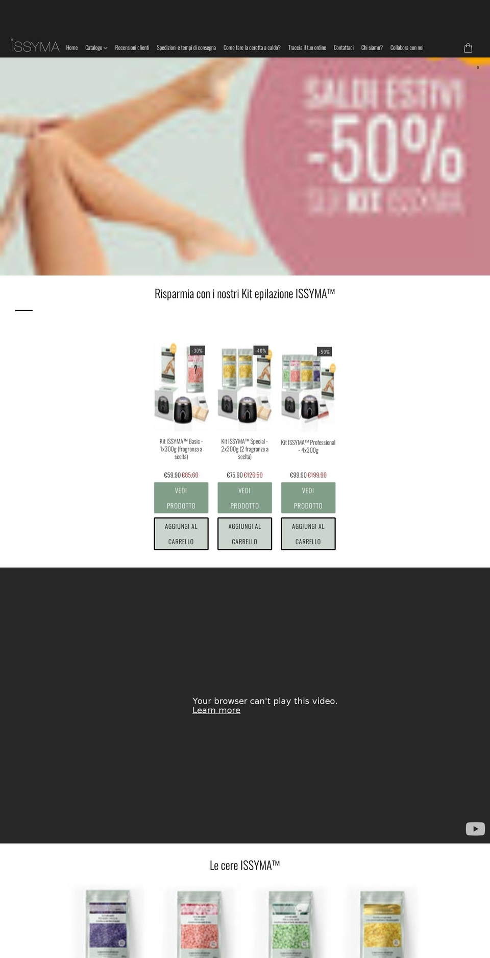 issyma.com shopify website screenshot