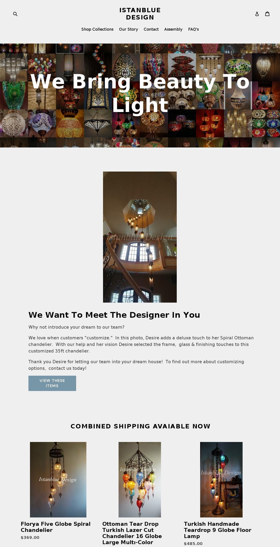 istanbluedesign.com shopify website screenshot