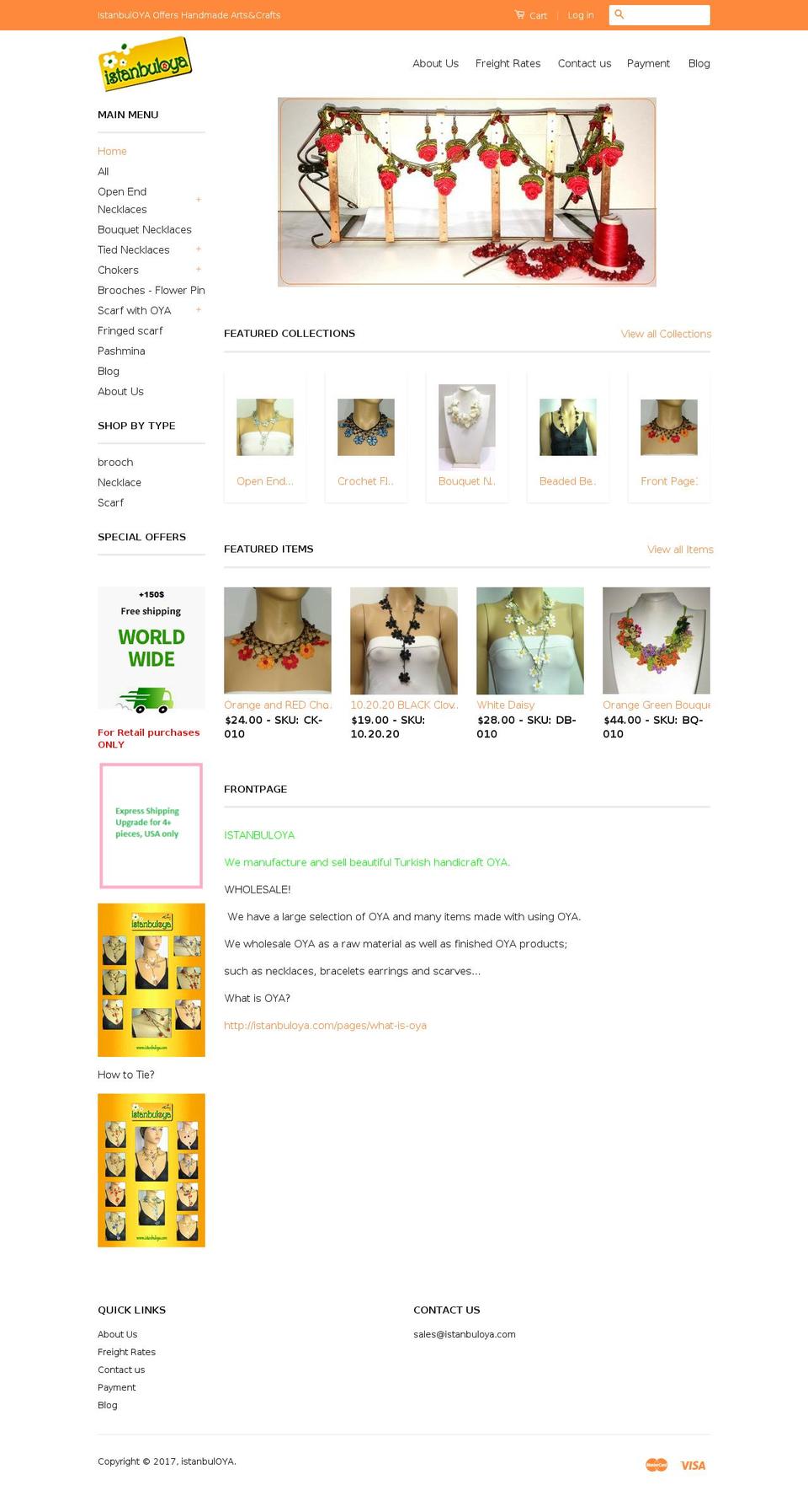istanbuloya.com shopify website screenshot