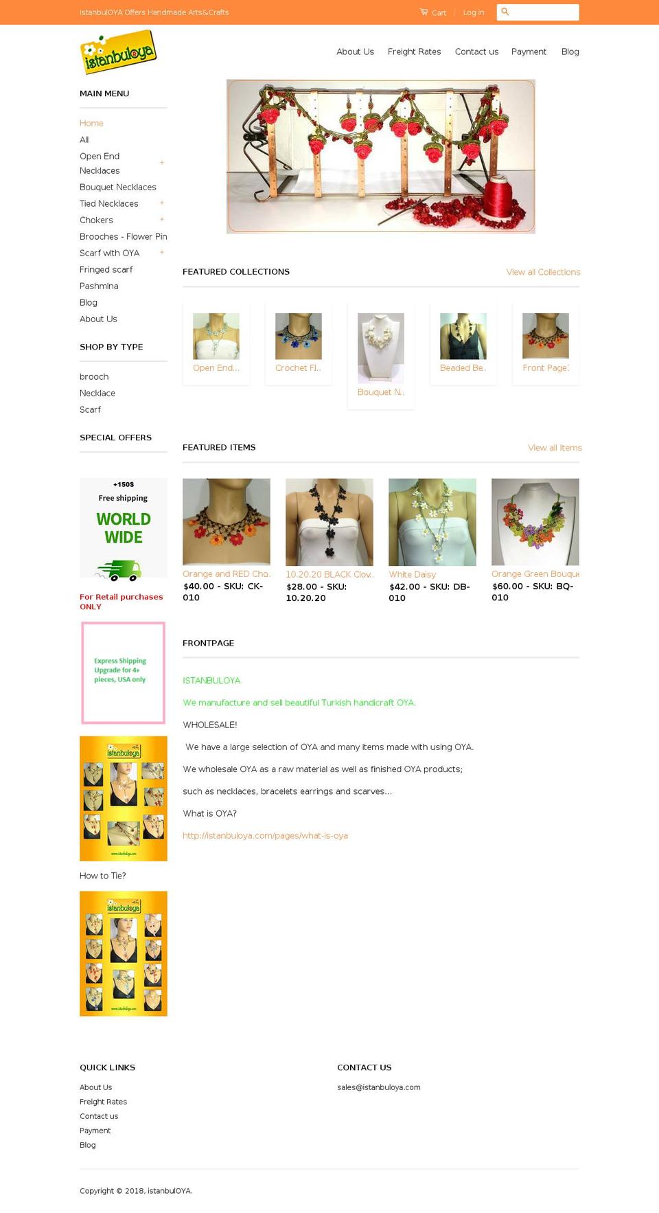 istanbuloya.net shopify website screenshot