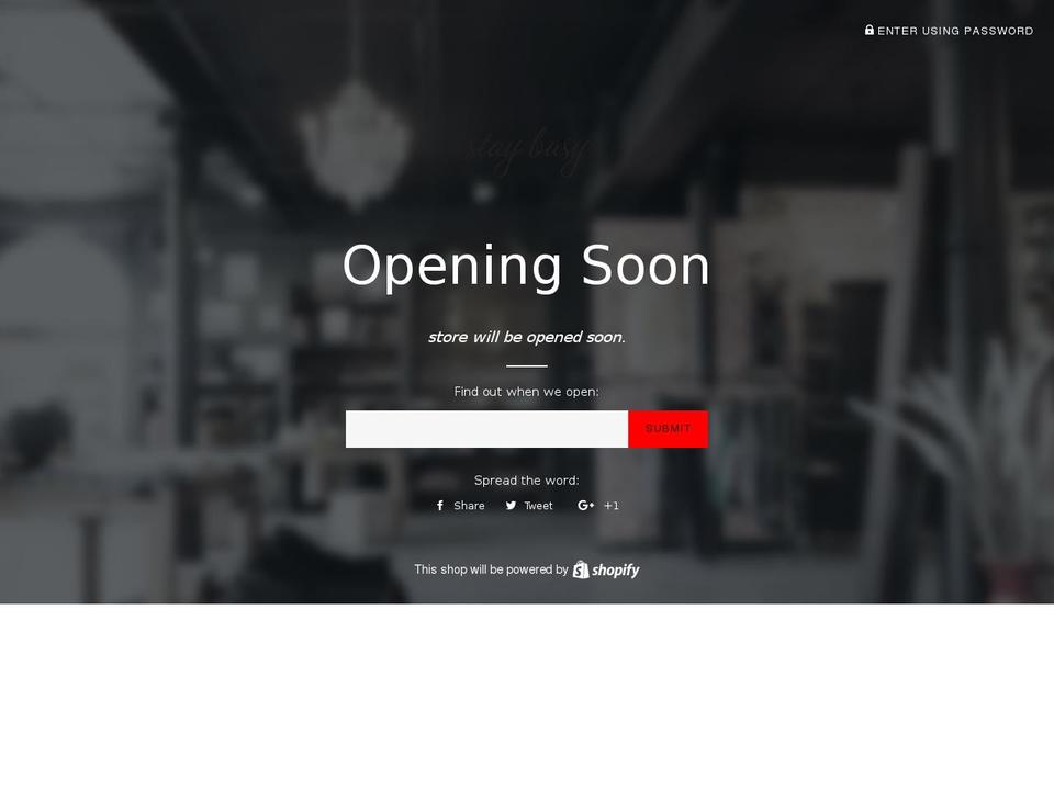 istaybusy.com shopify website screenshot