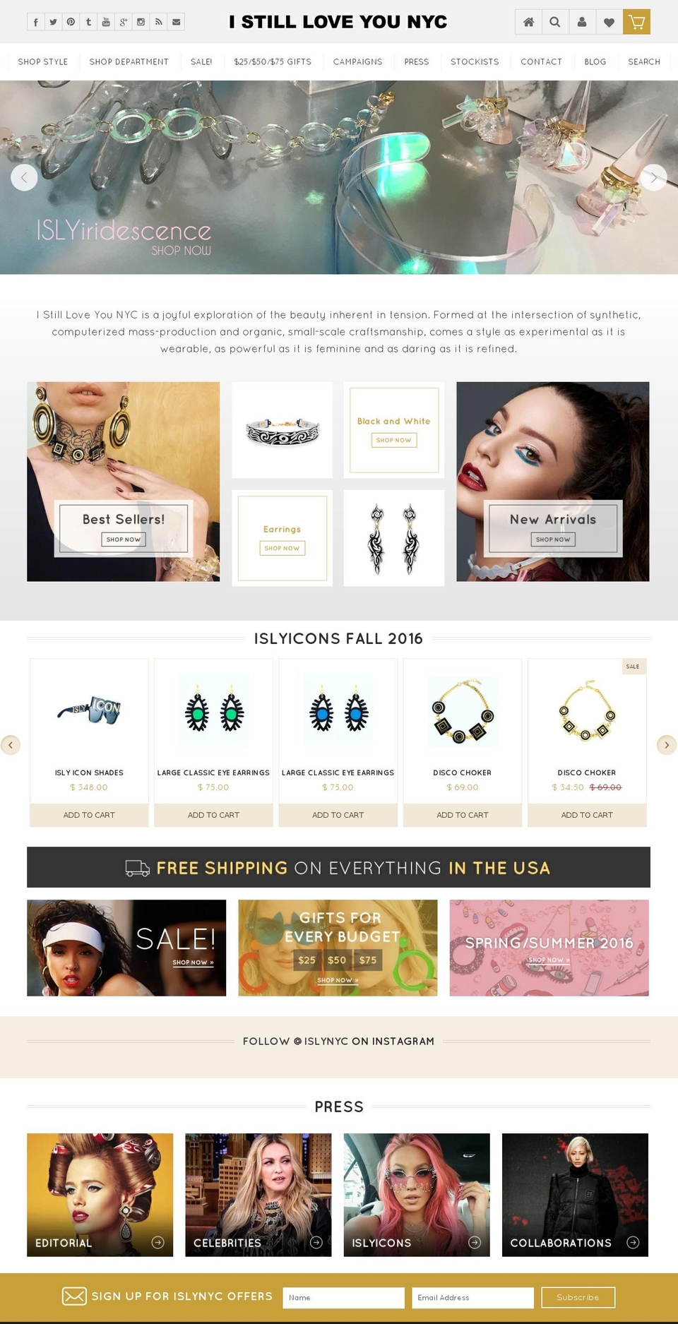 istillloveyounyc.com shopify website screenshot