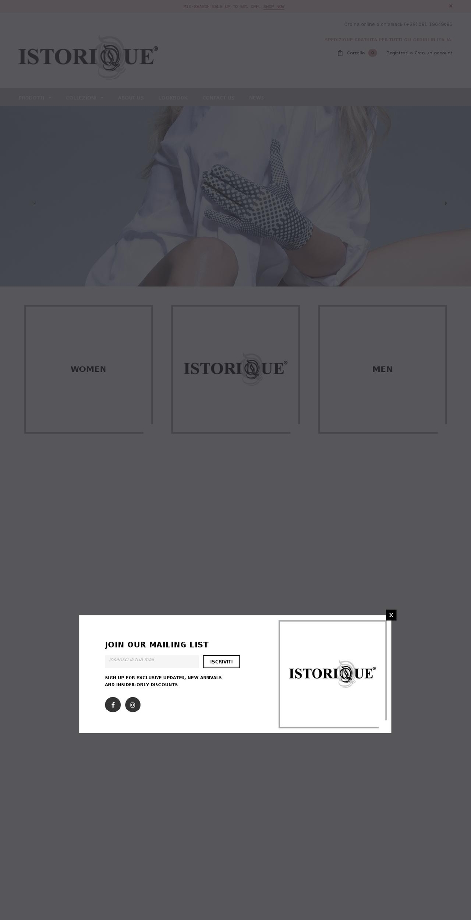 istorique.com — Shopify storefront screenshot
