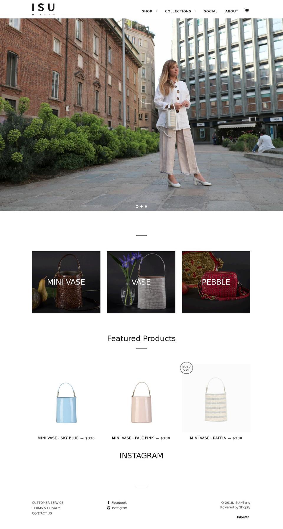 isumilano.com — Shopify storefront screenshot