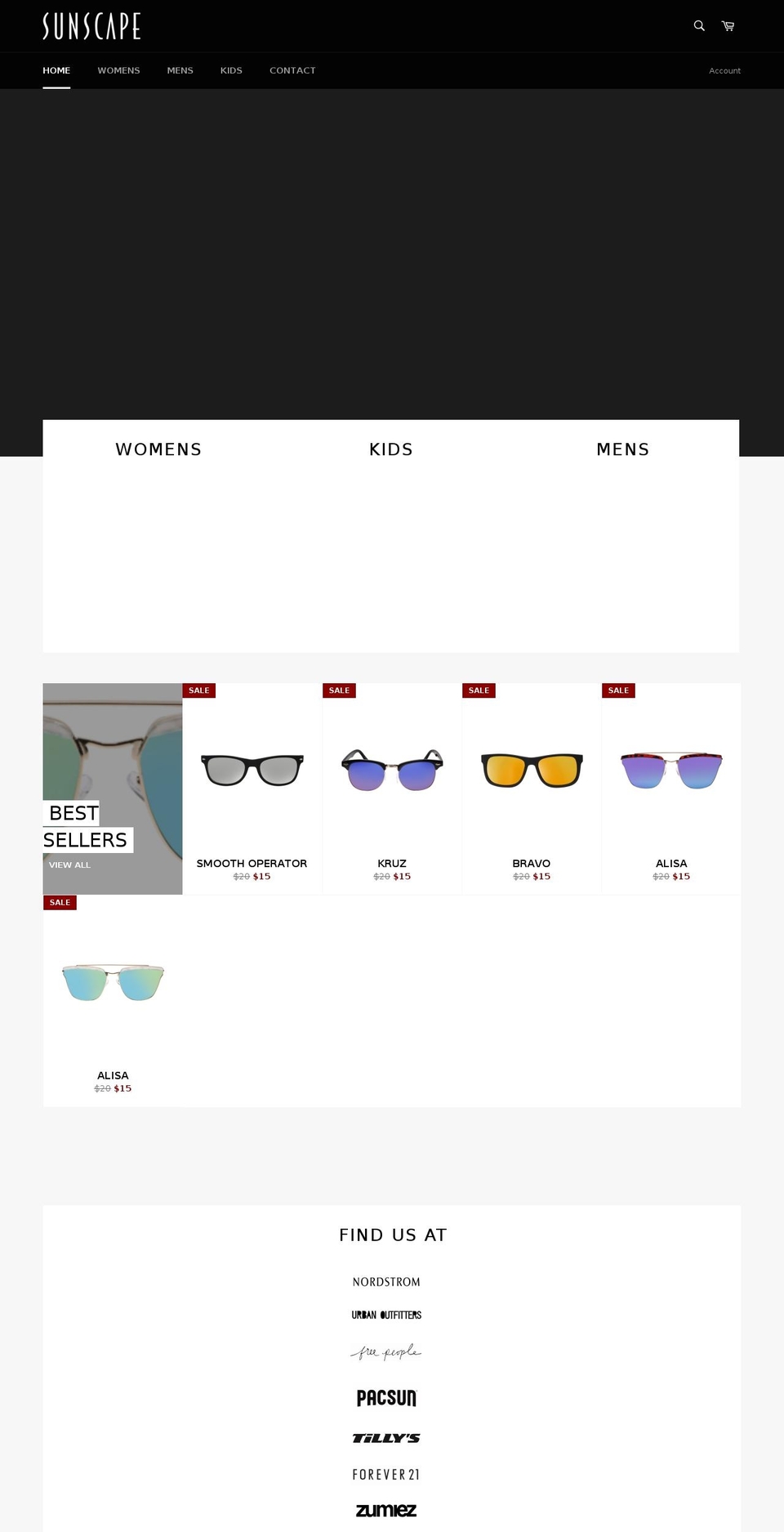 isunscape.com — Shopify storefront screenshot