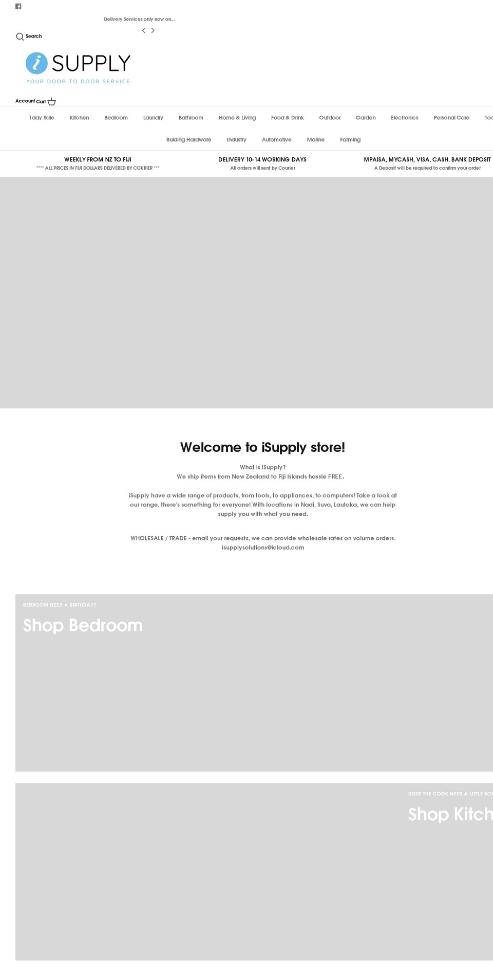 isupplyfiji.com shopify website screenshot