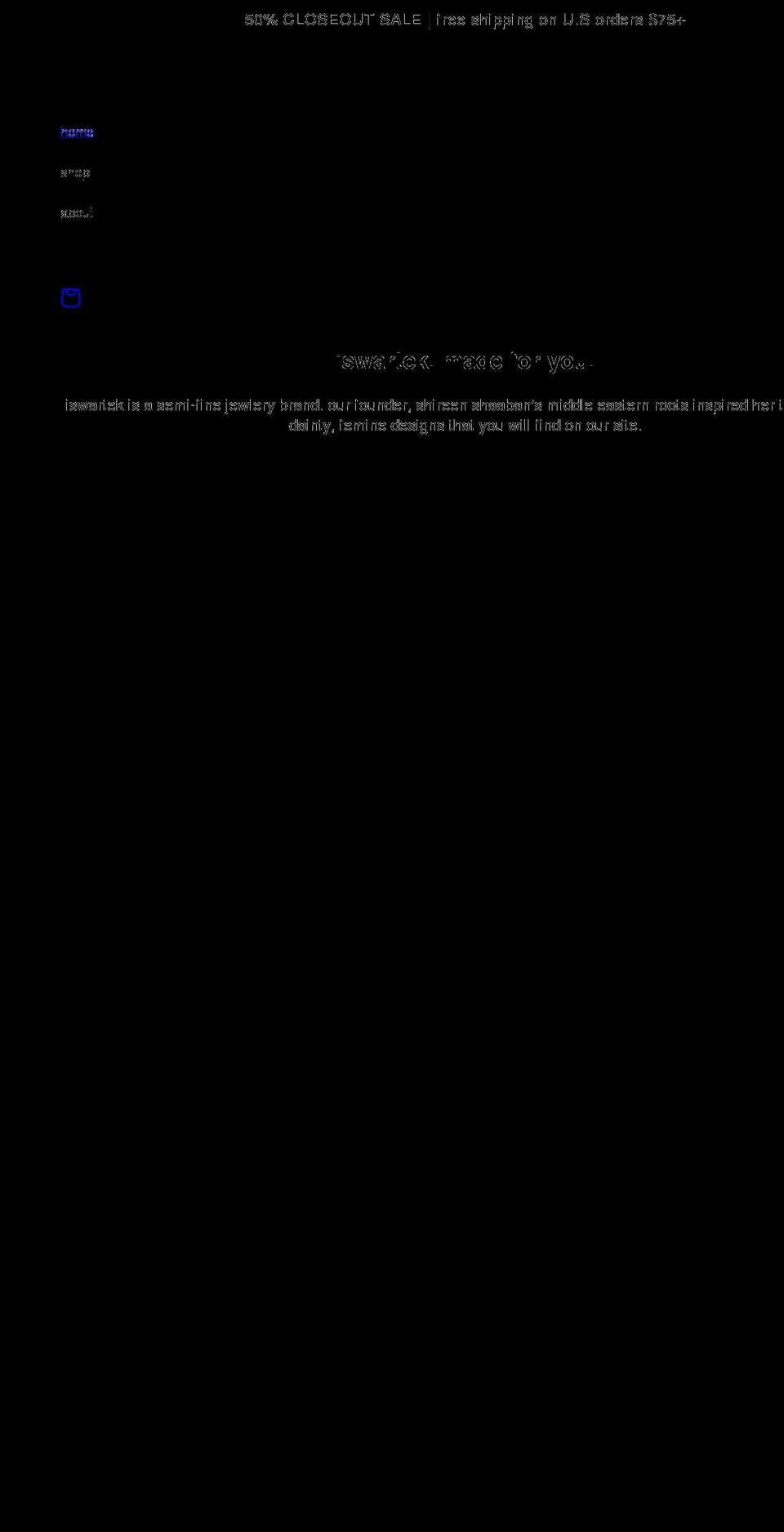 iswartek.com shopify website screenshot