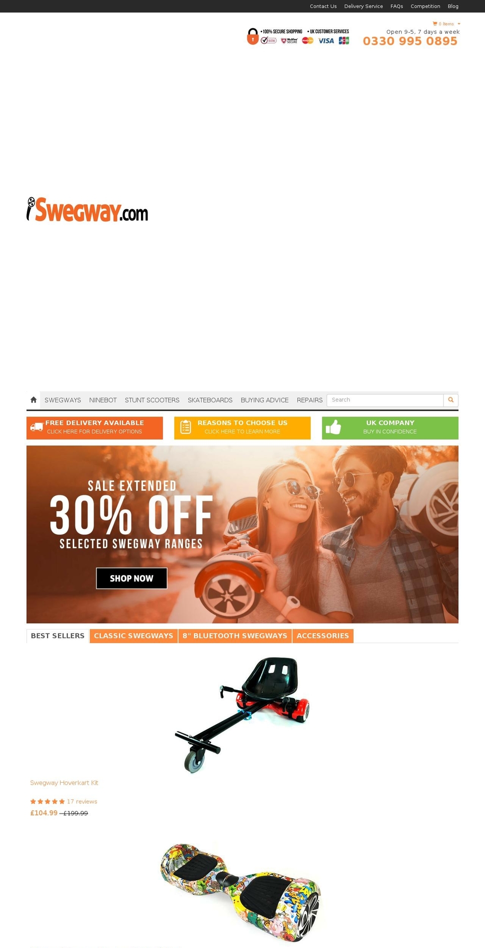 iswegway.com shopify website screenshot