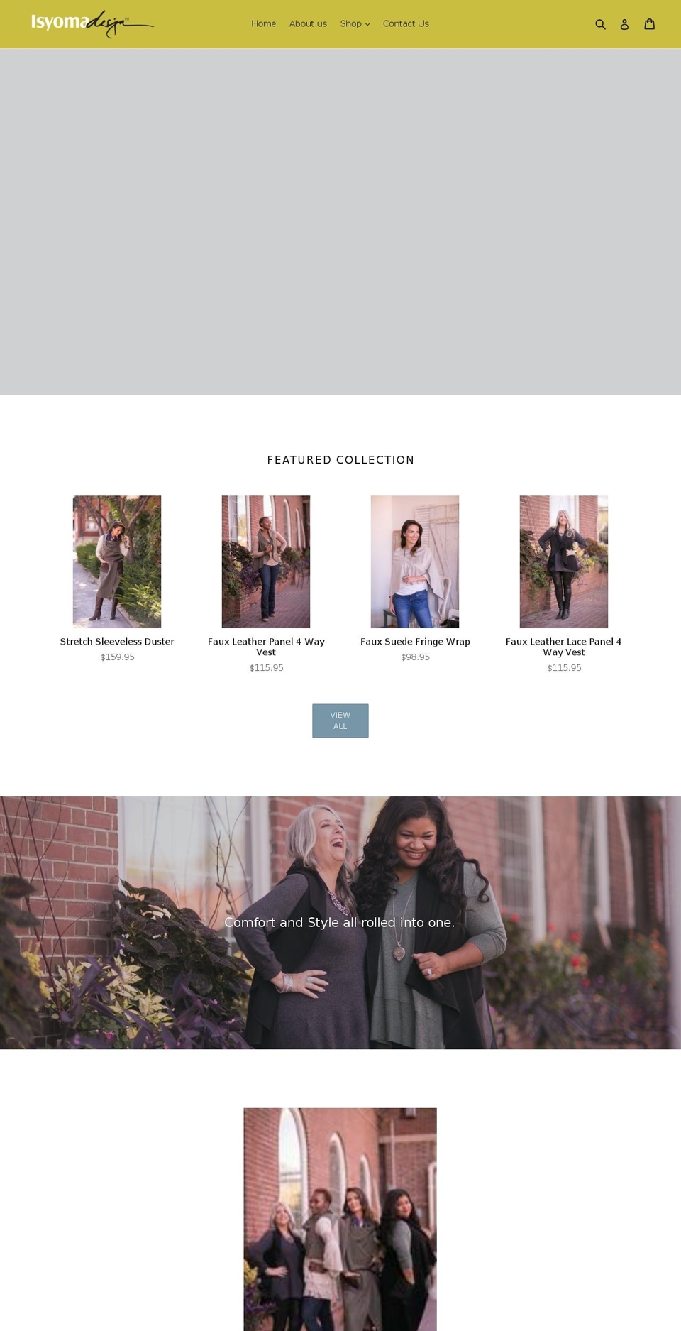 isyomadesign.com shopify website screenshot