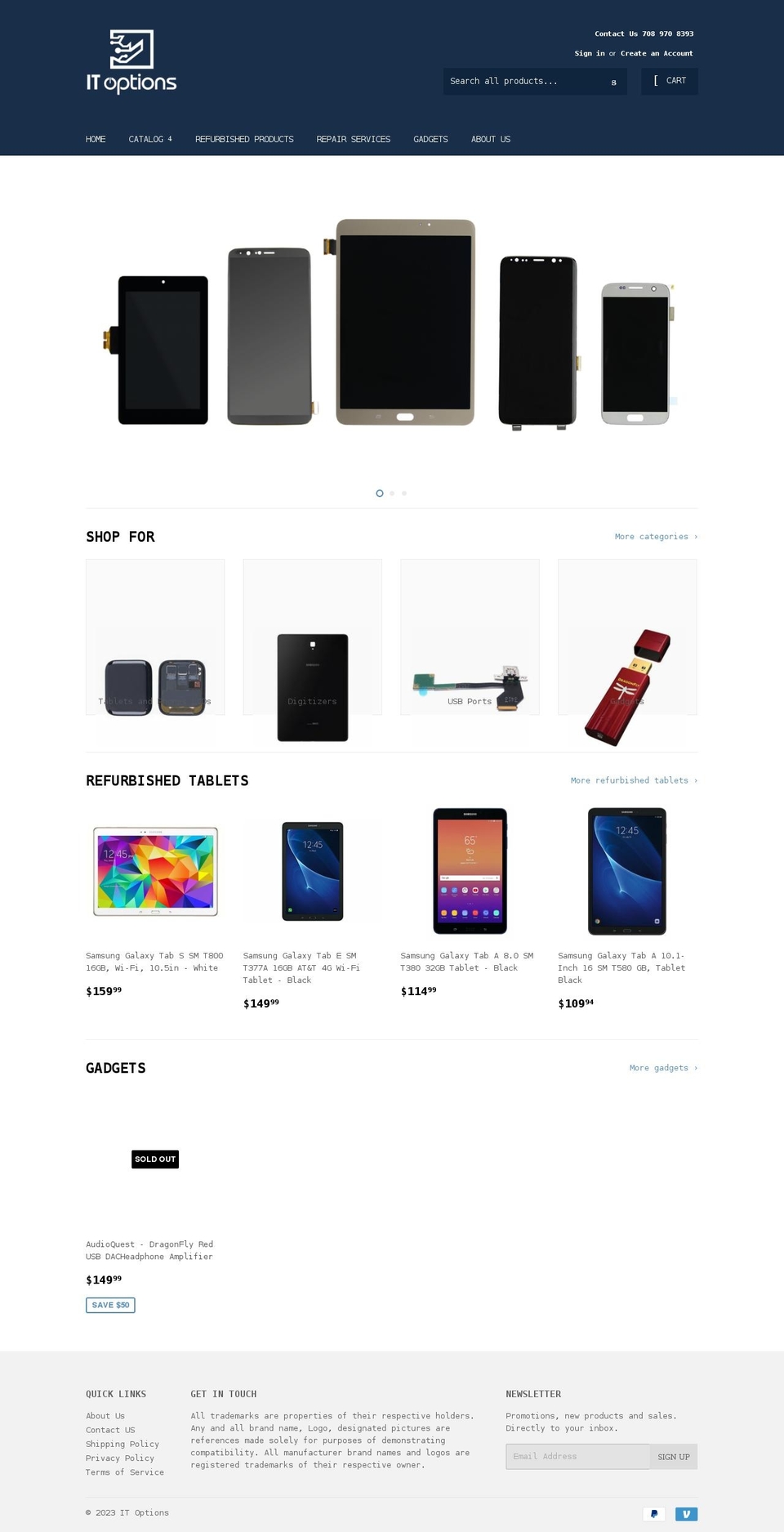 it-options.com shopify website screenshot