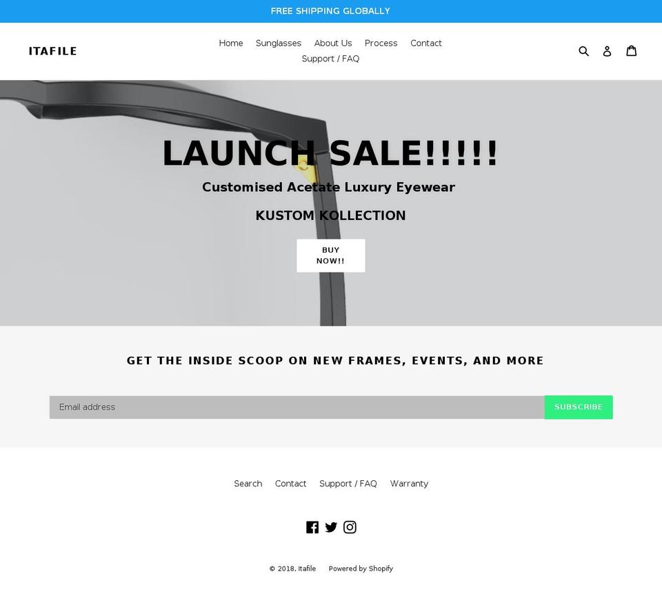 itafile.com shopify website screenshot