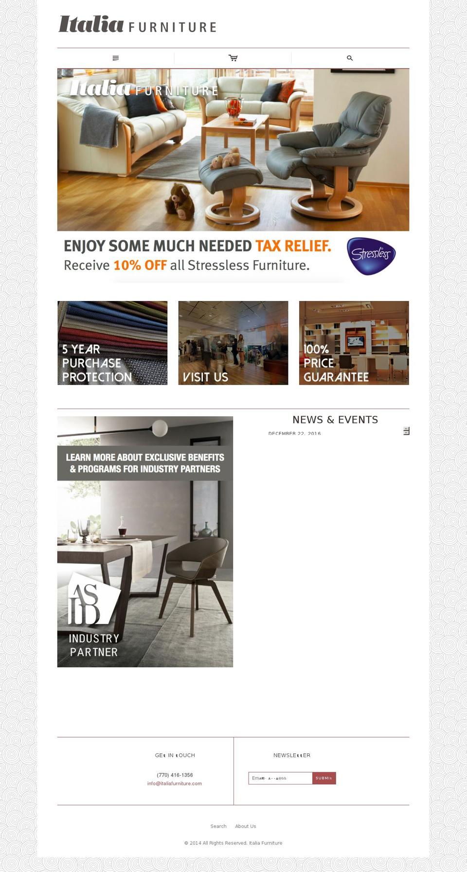 italiafurniture.com shopify website screenshot